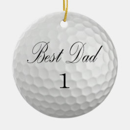 Bästa Pappa 1 Golf Boll Julgransprydnad Keramik