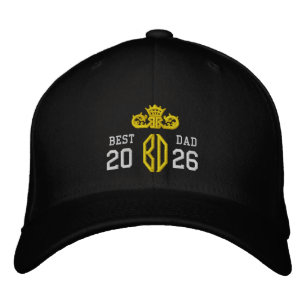 Bästa pappa 2026 Anpassat namn, Fars dag-present Broderad Keps