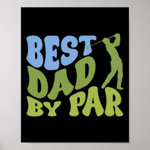 Bästa pappa 2 Roliga fadersdag Golfpappa Golfälska Poster