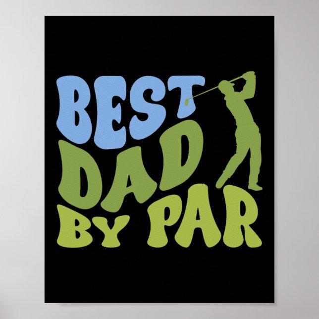 Bästa pappa 2 Roliga fadersdag Golfpappa Golfälska Poster (Framsidan)