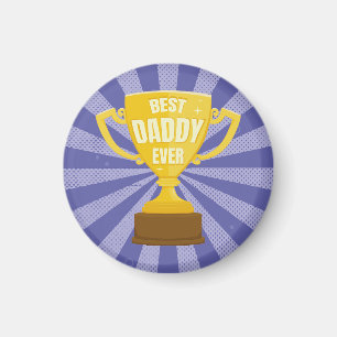 Bästa pappa Aldrig Retro Fars dag Coola Trophy Kop Magnet