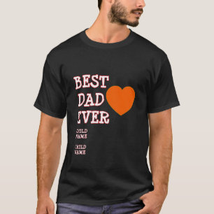 BÄSTA PAPPA ALDRIG Svart skjorta med rött hjärta T Shirt