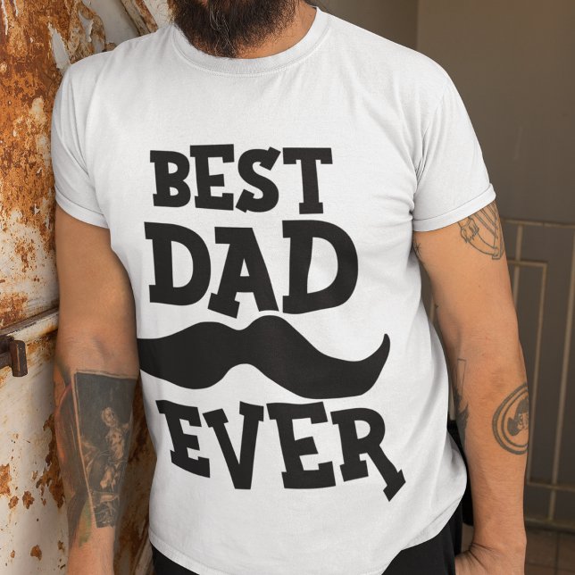 BÄSTA PAPPA ALLT | MUSTACHE | FARS DAG T SHIRT (Skapare uppladdad)