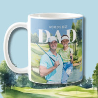 *Bästa pappa Anpassad 2 Foto Collage Golfbana