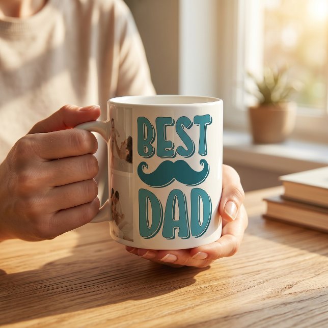 Bästa pappa anpassad bild fadersdagspresent till p kaffemugg (Skapare uppladdad)