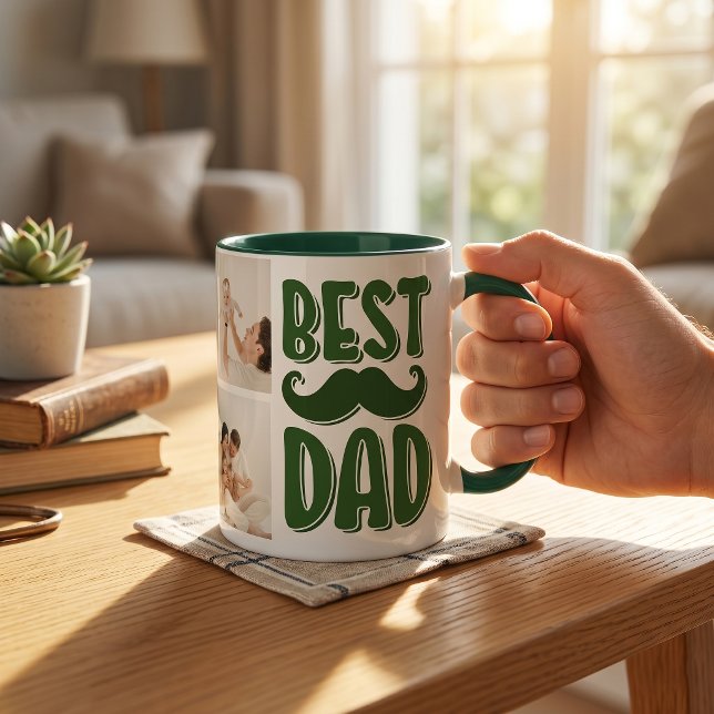 Bästa pappa anpassad bild fadersdagspresent till p mugg (Skapare uppladdad)