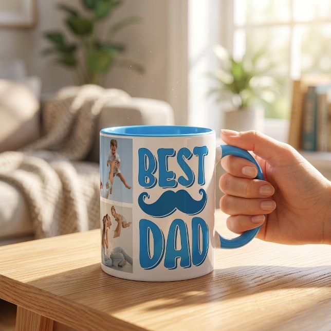 Bästa pappa anpassad bild fadersdagspresent till p mugg (Skapare uppladdad)