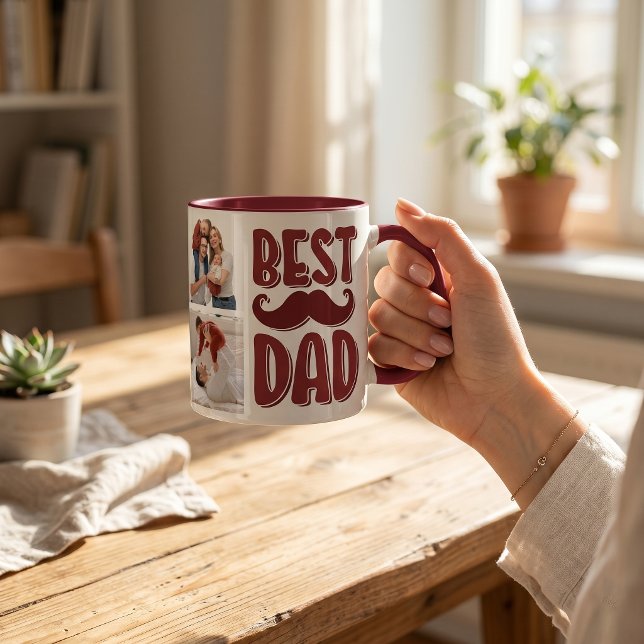 Bästa pappa anpassad bild fadersdagspresent till p mugg (Skapare uppladdad)