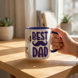 Bästa pappa anpassad foto fadersdagspresent till p mugg