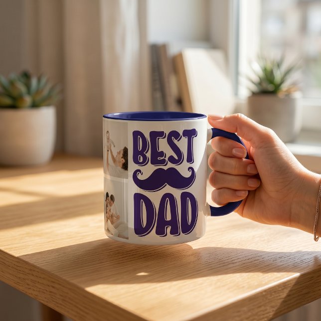 Bästa pappa anpassad foto fadersdagspresent till p mugg (Skapare uppladdad)