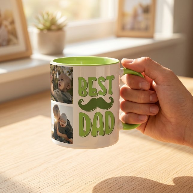 Bästa pappa anpassad foto fadersdagspresent till p mugg (Skapare uppladdad)