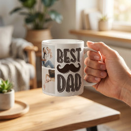 Bästa Pappa Anpassad Foto Fars Dagskort För Pappa  Kaffemugg