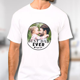 Bästa Pappa Anpassad Foto Pappa T Shirt