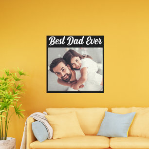 Bästa Pappa-Anpassningsbarna Foto Pappa och dotter Canvastryck