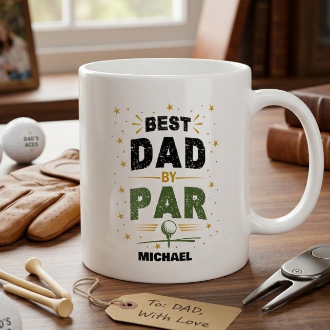 Bästa Pappa Av Pappa Fadersdagspresent Med Namn Kaffemugg (Skapare uppladdad)