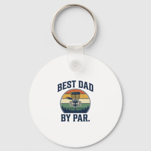 Bästa Pappa Av Par Disc Golf Vintage Sunset Design Nyckelring