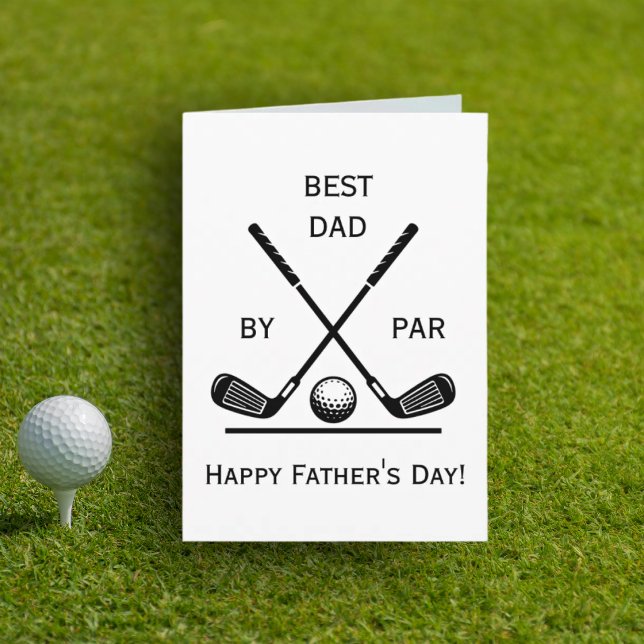 Bästa pappa av Par Golf fadersdagsgratulationskort Kort (Skapare uppladdad)