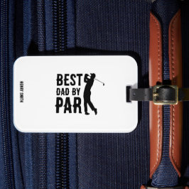 Bästa pappa av Par Golf fadersdagspappa present Bagagebricka