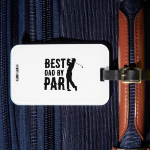 Bästa pappa av Par Golf fadersdagspappa present Bagagebricka