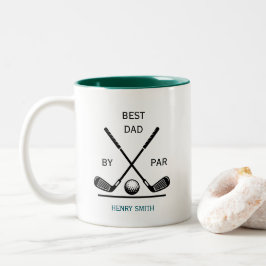 Bästa pappa av Par Golf Fars dag Pappa present Två-Tonad Mugg