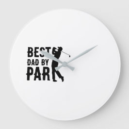 Bästa pappa av Par Golf Fars dag Pappa Present Väg Stor Klocka