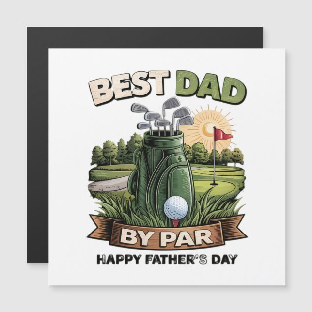 Bästa pappa av par golf pappa rolig (Fram/baksida)