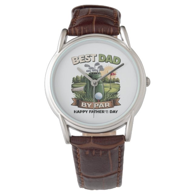 Bästa pappa av par golf pappa rolig armbandsur (Framsida)