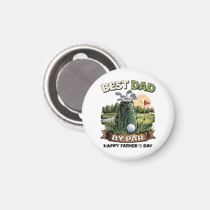 Bästa pappa av par golf pappa rolig magnet