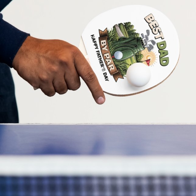 Bästa pappa av par golf pappa rolig pingisracket (Insitu)