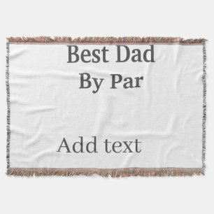 Bästa pappa av par grå svart fars dag namn enkelt filt