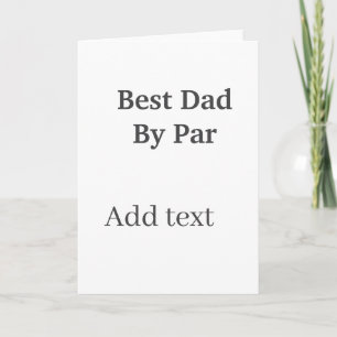 Bästa pappa av par grå svart fars dag namn enkelt kort