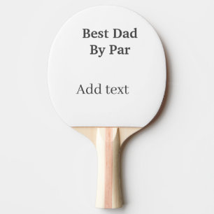 Bästa pappa av par grå svart fars dag namn enkelt pingisracket
