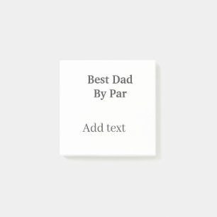 Bästa pappa av par grå svart fars dag namn enkelt post-it block
