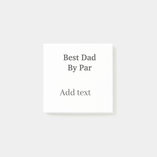 Bästa pappa av par grå svart fars dag namn enkelt post-it block (Framsida)