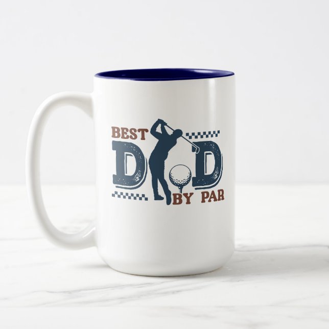 Bästa pappa av Par-kaffemugg Två-Tonad Mugg (Vänster)