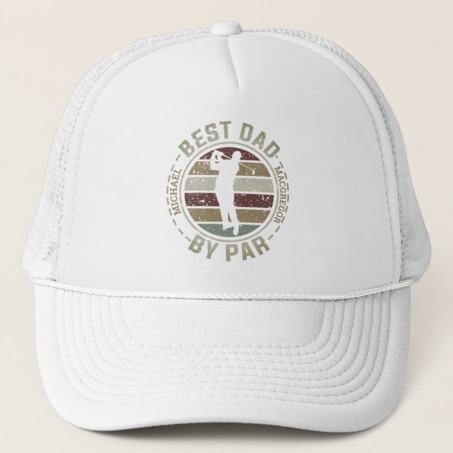Bästa pappa av Par Name Golf Keps (Framsida)