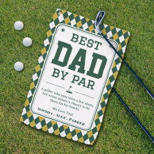 Bästa pappa av Par Personlig golfhandduk present