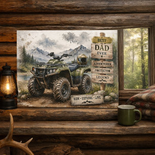 Bästa Pappa Äventyrs Konst Julkort