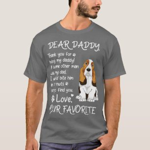 Bästa pappa Basset Hound Hund Pappa Fars dag  T Shirt
