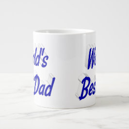 Bästa Pappa blå 3d-text Fars dag Jumbo Mugg