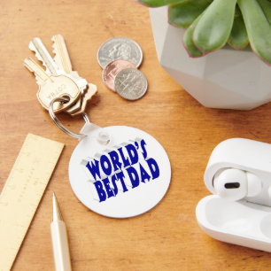 Bästa pappa blå 3d-text nyckelring