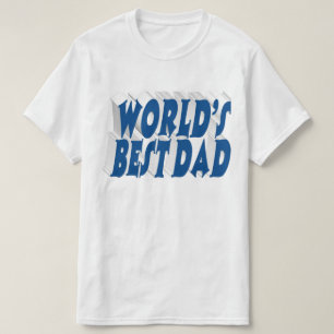 Bästa Pappa-blått 3d-text T Shirt