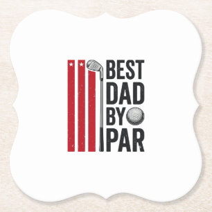 Bästa Pappa By Par Golf Pappa Vintage Design_1 Underlägg Papper