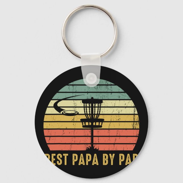 Bästa Pappa By Par Roligt Discgolfpresent För Papp Nyckelring (Framsida)