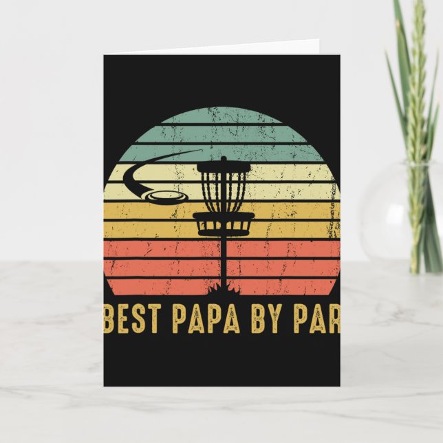 Bästa Pappa By Par Roligt Discgolfpresent Till Pap Kort (Framsida)