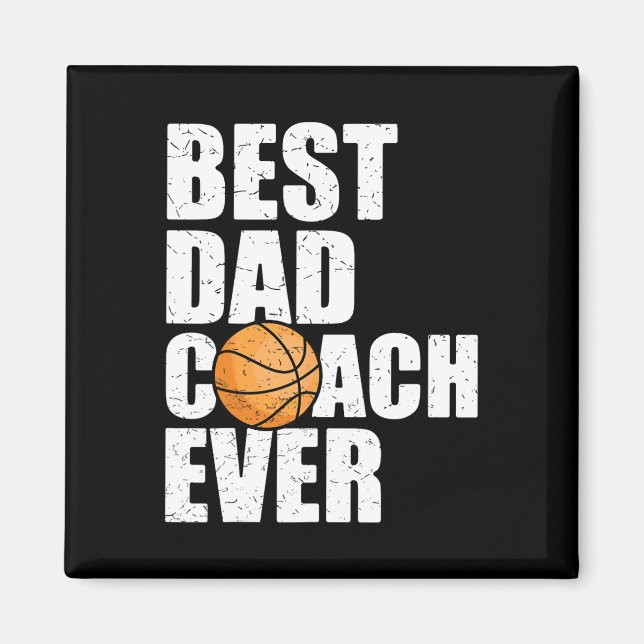 Bästa Pappa-coach Far Pappa Pappa Bysketbyll P Magnet (Framsidan)