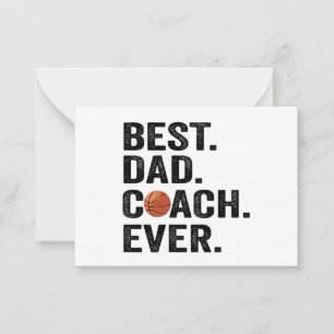 Bästa Pappa-coach någonsin Far-sportgåva Anteckningskort