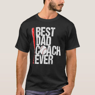 Bästa Pappa-coach någonsin Fars dag Baseball-offer T Shirt