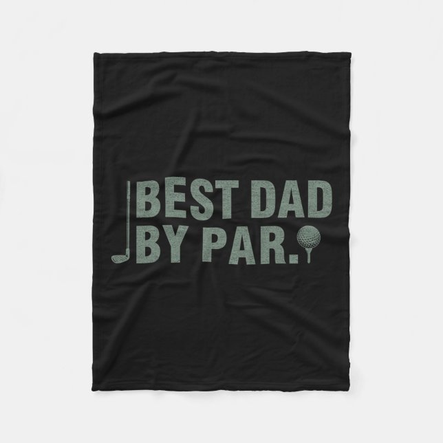 Bästa Pappa efter Fars dag Golfing Birthday Gift Fleecefilt (Framsidan)