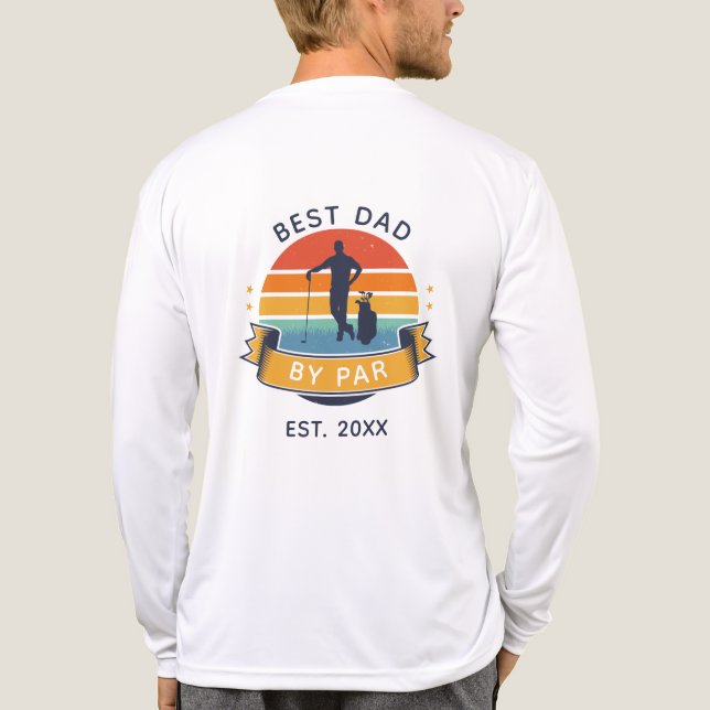 Bästa Pappa efter Fars dag golfrunda T Shirt (Baksida)